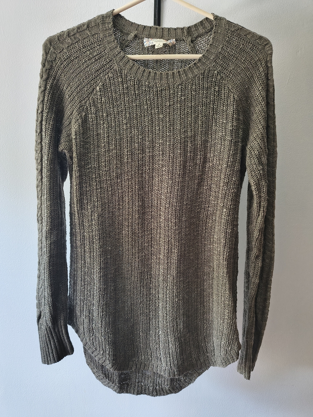 Pink Republic Olive Green Knit Long Sleeve Sweater